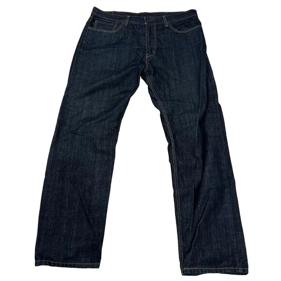 Levi’s 505 Jeans Men’s Tag 38x32 Fit 40x32 Blue IRREGULAR Dark Wash Western - Picture 2 of 6